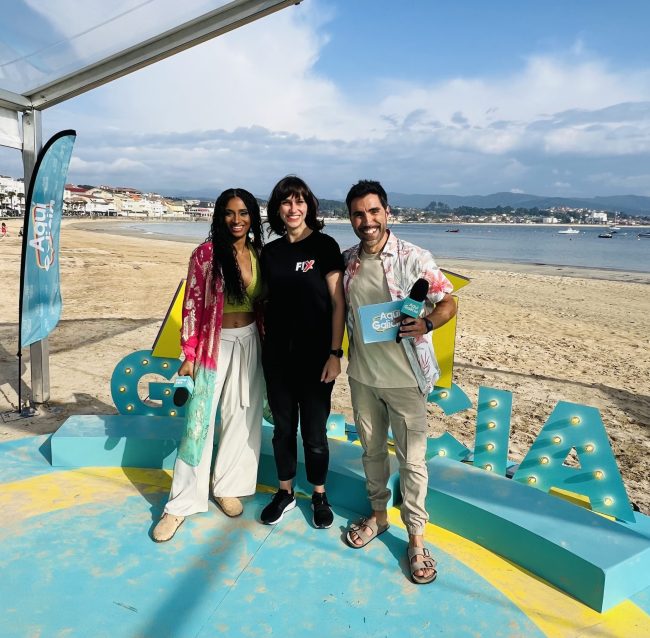 Dietista de FIX explica qué es la bacteria Helicobacter pylori y enseña a preparar recetas rápidas nutricionalmente equilibradas a los presentadores Trisha Fernández y Rafa Durán del programa de TVG Aquí Galicia