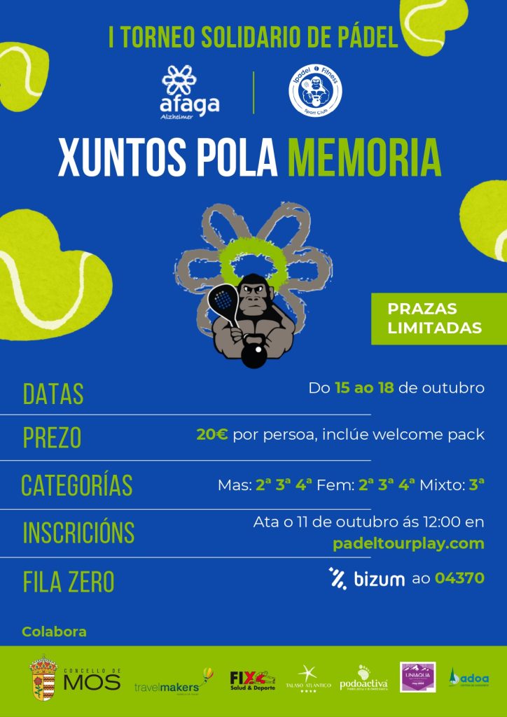 FIX reafirma su compromiso social patrocinando el I Torneo Solidario de AFAGA Alzheimer en Vigo. Conoce nuestras alianzas con asociaciones locales por la salud.